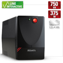 ATLANTIS UPS 750VA 375W 2 USCITE SCHUKO A03-X1000