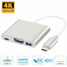 ADATTATORE MULTIPORTA TYPE-C HDMI + USB ANDOWL Q-04V