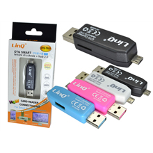 LETTORE DI SCHEDE 2 IN 1 USB MULTICOLORE  3.0 - MICRO USB OTG - SD