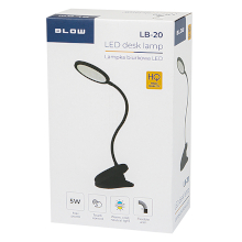 LAMPADA LED DA SCRIVANIA CON CLIP LB-20 NERA