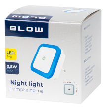 LUCE NOTTURNA A LED CON SENSORE CREPUSCOLARE 0.5W BLU