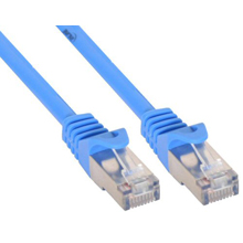 CAVO PER RETE DATI LAN CAT.5E RJ45 SCHERMATURA F/UTP BLU 10 MT