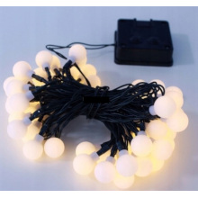 FILO DI LAMPADINE A ENERGIA SOLARE 7M 50 PALLINE LUCE BIANCO CALDO