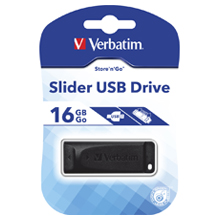 PENDRIVE 16 GB VERBATIM SLIDER USB 2.0