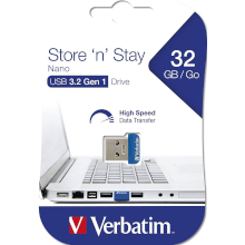 PENDRIVE 32GB VERBATIM NANO USB DRIVE 3.0 STORE N STAY