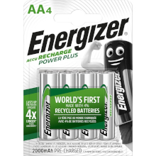 BATTERIE RICARICABILI ENERGIZER POWER PLUS STILO AA 2000MAH 4PZ
