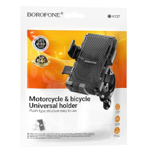 SUPPORTO SMARTPHONE BOROFONE BH137 PER BICI, MOTO E PASSEGGINO NERO