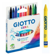 CONFEZIONE 12 PASTELLI A CERA GIOTTO COLORI VARI
