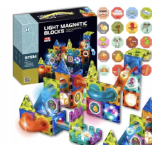 SET DI COSTRUZIONI 75 BLOCCHI MAGNETICI LUMINOSI