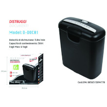DISTRUGGI DOCUMENTI FINO A 6 FOGLI D-DOC01