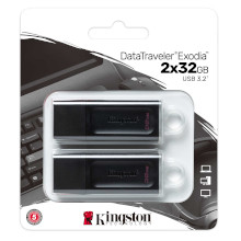PENDRIVE USB KINGSTON 3.2 32GB BLISTER 2 PEZZI