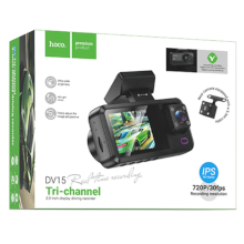 DASH CAM PER AUTO HOCO DV15 720P/30FPS + TELECAMERA POSTERIORE 480P/30FPS NERA