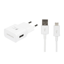 CARICABATTERIE FAST CHARGE + CAVO MICRO USB WHITE BULK