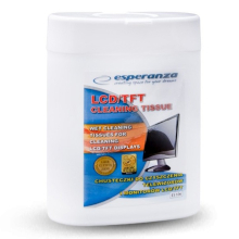 CONFEZIONE 100 PEZZI SALVIETTE ESPERANZA PER LA PULIZIA DI SCHERMI LCD/TFT
