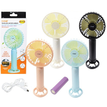VENTILATORE PORTATILE CON SUPPORTO PER SMARTPHONE BATTERIA 1800MAH