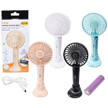 VENTILATORE PORTATILE CON SUPPORTO PER SMARTPHONE BATTERIA 1200MAH
