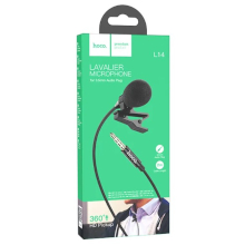 MICROFONO LAVALIER HOCO L14 CON CAVO JACK 3.5MM NERO