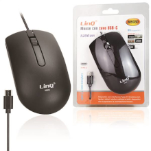MOUSE CON CAVO TYPE-C 1200DPI 1.5M NERO