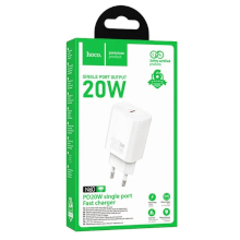 CARICABATTERIA HOCO N60 TYPE-C PD QC 20W BIANCO