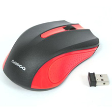 MOUSE WIRELESS USB OM-419 1000DPI RED