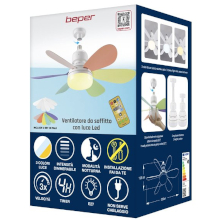 VENTILATORE DA SOFFITTO 2 IN 1 CON DUE SET DI PALE 18W