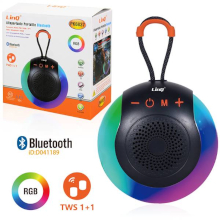 CASSA BLUETOOTH PORTATILE CON LUCI LED/RADIO FM/USB/SLOT MICROSD/AUX