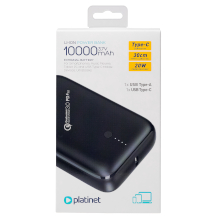 POWER BANK 10000MAH 20W CON CAVO TYPE-C 30CM NERO