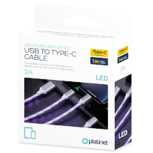 CAVO USB TYPE-C CON LUCI LED 2A 1M