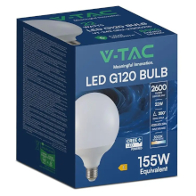 LAMPADINA LED CHIP CREE E27 22W 120LM/W G120 3000K