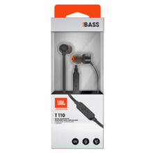 AURICOLARI CON MICROFONO IN-EAR JBL T110 BASS NERI