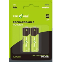 2 BATTERIE RICARICABILI AA 2200 MAH