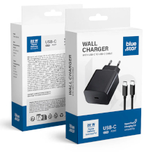 CARICABATTERIA BLUE STAR USB-C 3A 20W + CAVO USB-C USB-C PD QC4.0