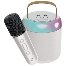 SPEAKER BLUETOOTH TECHMADE CON MICROFONO KARAOKE BIANCO