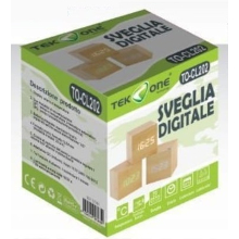 SVEGLIA DIGITALE A CUBO EFFETTO LEGNO TO-CL202