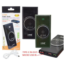 POWER BANK 15000MAH 2X USB RICARICA WIRELESS QI 22.5W
