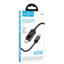 CAVO HOCO U154 USB- USB-C 3A 60W CON DISPLAY 1M NERO