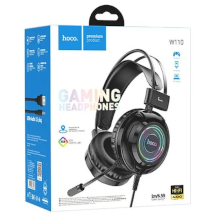 CUFFIE DA GAMING JACK 3.5MM + USB HOCO W100 CON MICROFONO 2M NERE